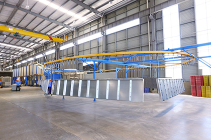 Metal surface coating production line